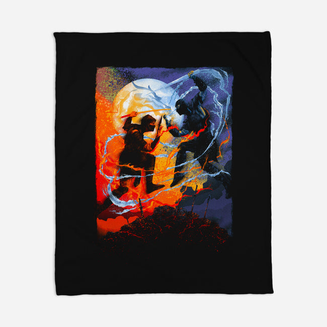 Mortal Battle-none fleece blanket-rondes