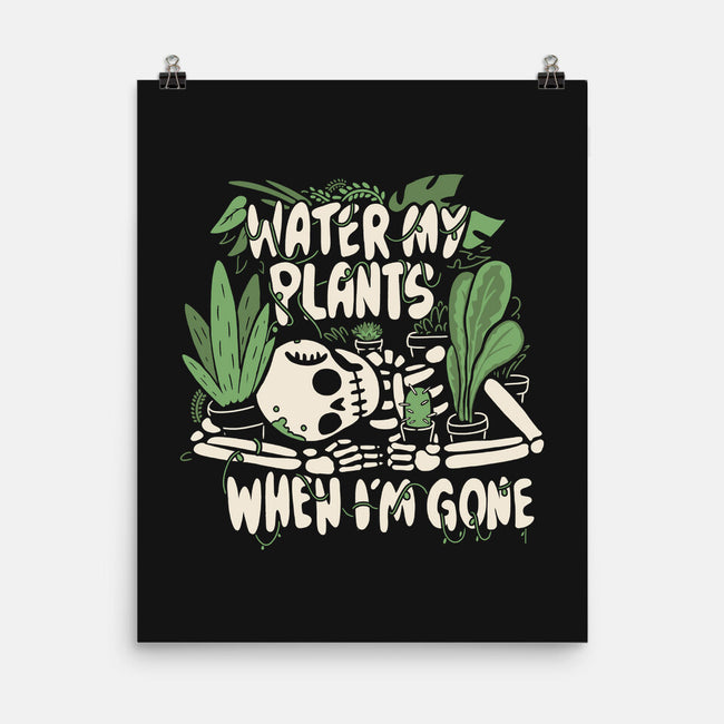 Water My Plants-none matte poster-8BitHobo