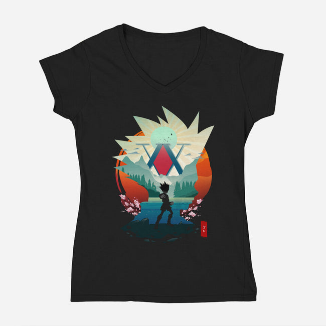 On A Quest-womens v-neck tee-bellahoang