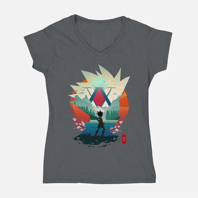On A Quest-womens v-neck tee-bellahoang