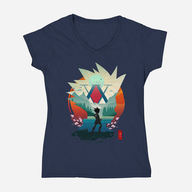 On A Quest-womens v-neck tee-bellahoang