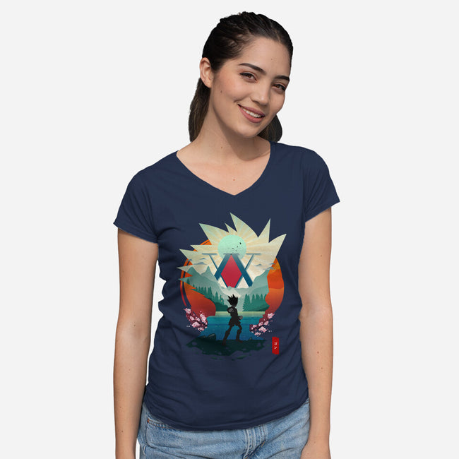 On A Quest-womens v-neck tee-bellahoang