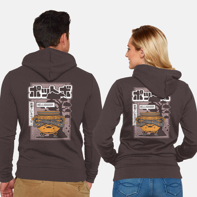 Japanese Warrior Jar-unisex zip-up sweatshirt-Logozaste