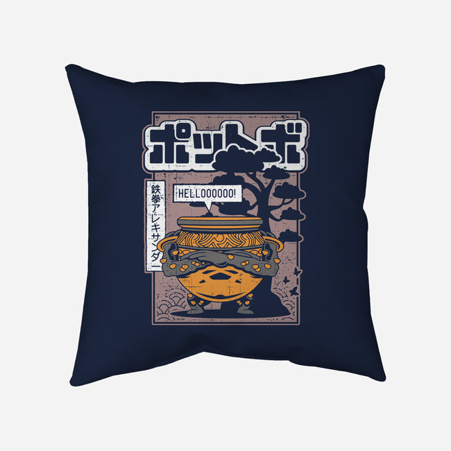 Japanese Warrior Jar-none removable cover throw pillow-Logozaste