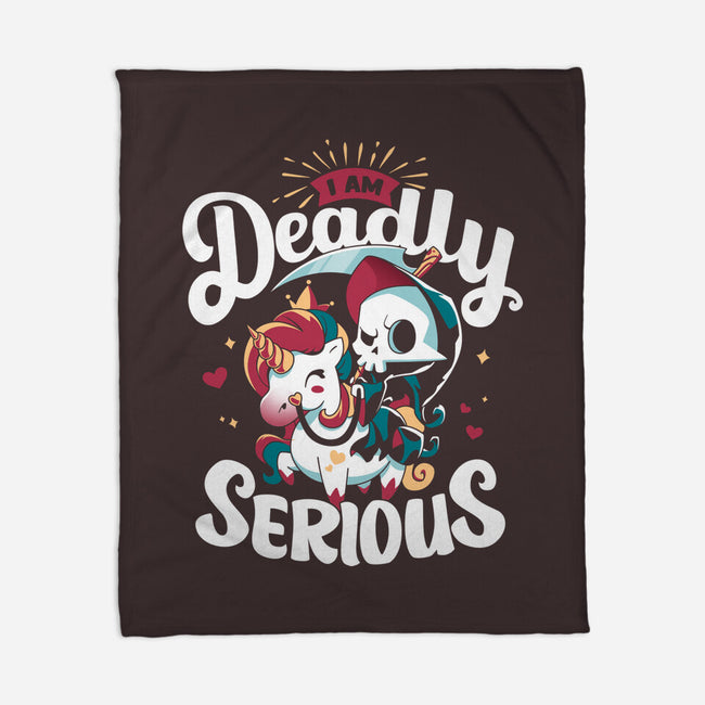 Deadly Serious-none fleece blanket-Snouleaf