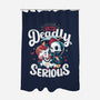 Deadly Serious-none polyester shower curtain-Snouleaf