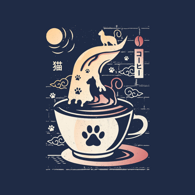 Coffee Night Japanese Cats-mens basic tee-Logozaste