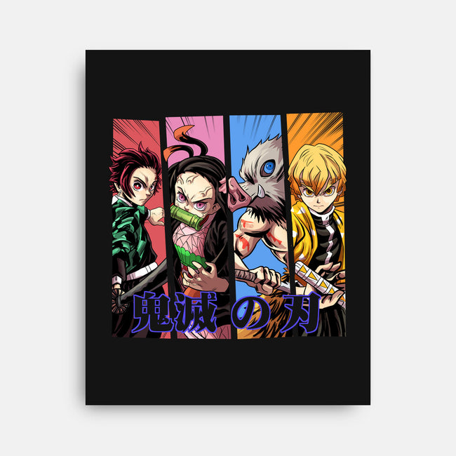 Demon Friends-none stretched canvas-Conjura Geek