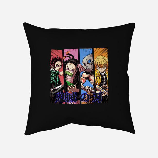 Demon Friends-none removable cover w insert throw pillow-Conjura Geek
