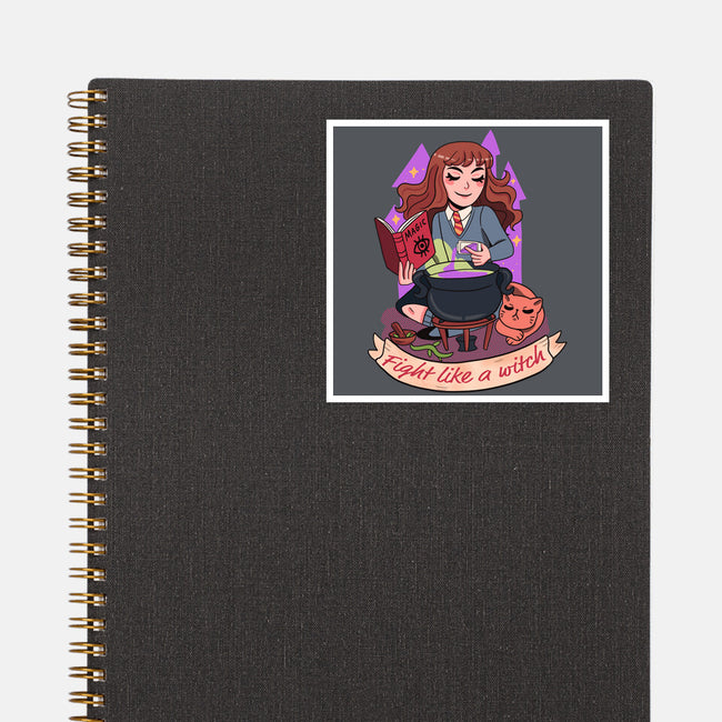 Fight Like A Witch-none glossy sticker-Conjura Geek