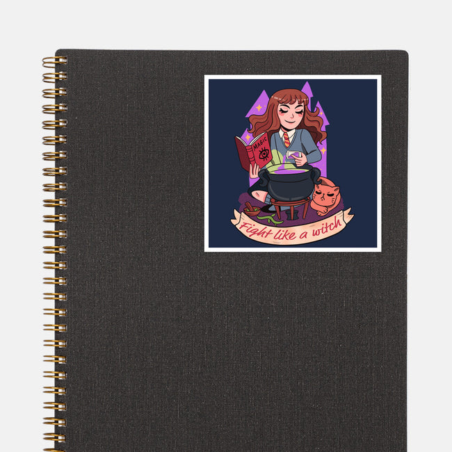Fight Like A Witch-none glossy sticker-Conjura Geek