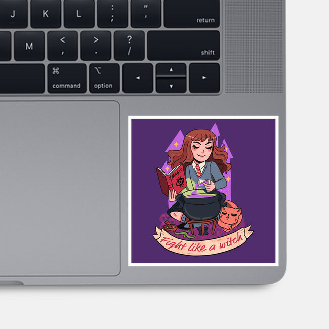 Fight Like A Witch-none glossy sticker-Conjura Geek