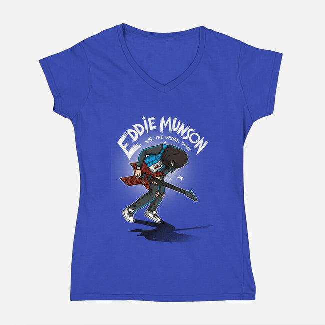 Eddie Vs The World-womens v-neck tee-paulagarcia