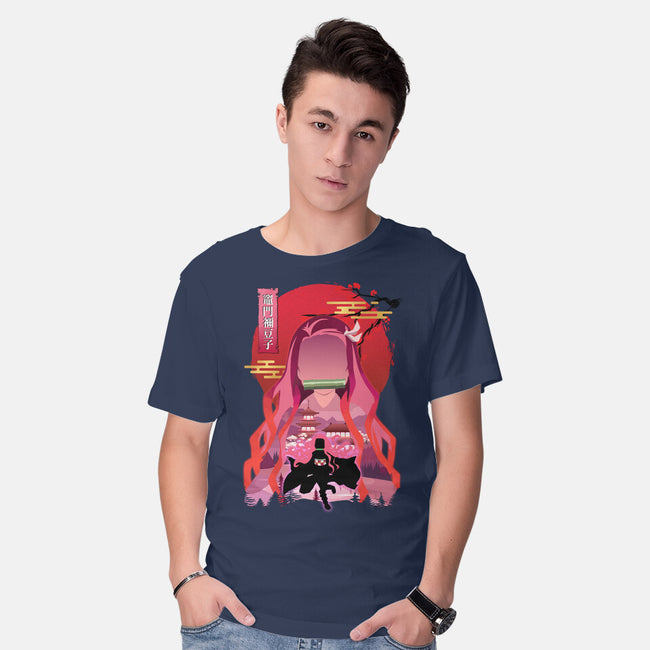 Kamado Nezuko-mens basic tee-sacca