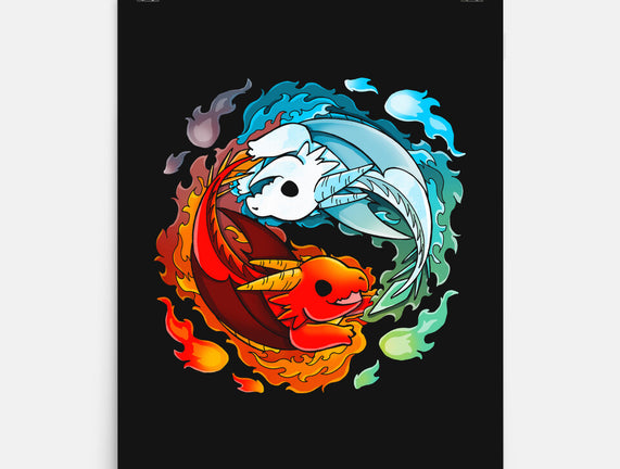 Yin Yang Fire Water Dragons