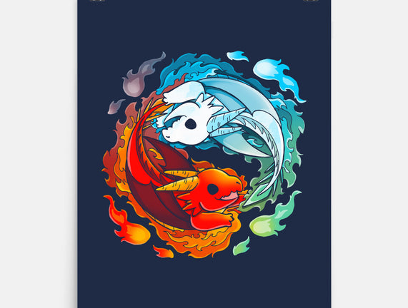 Yin Yang Fire Water Dragons