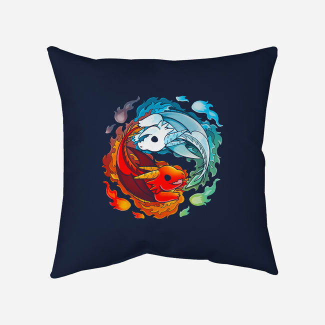 Yin Yang Fire Water Dragons-none removable cover w insert throw pillow-Vallina84
