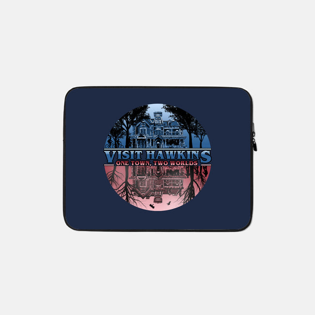 One Town Two Worlds-none zippered laptop sleeve-NMdesign