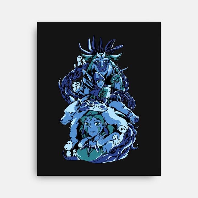 Princess Wolf-none stretched canvas-Sux