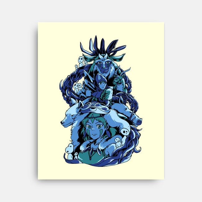 Princess Wolf-none stretched canvas-Sux