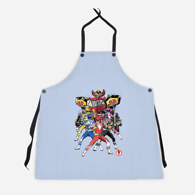 Rangers Sumi-E-unisex kitchen apron-DrMonekers