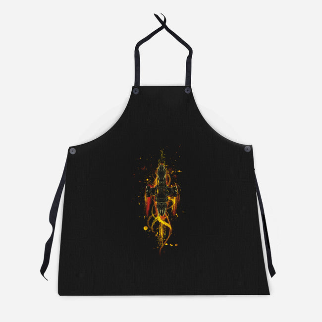 The Shiniest Space Ship V2-unisex kitchen apron-kharmazero