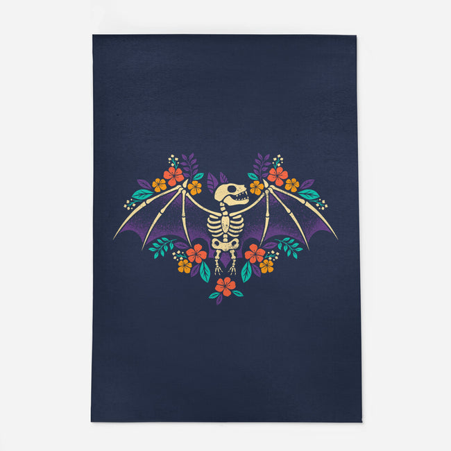 Flowered Bat Skeleton-none outdoor rug-NemiMakeit