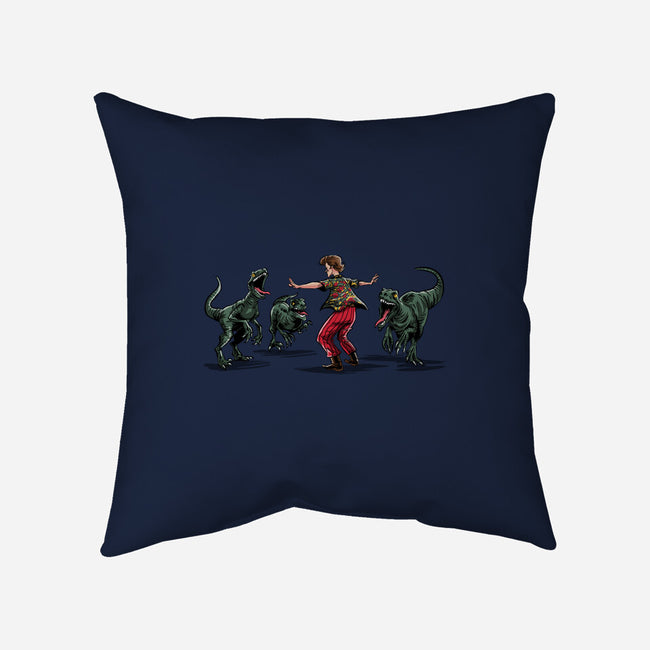 Jurassic Detective-none removable cover w insert throw pillow-zascanauta