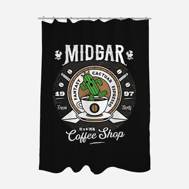 Cactuar Coffee Shop-none polyester shower curtain-Logozaste
