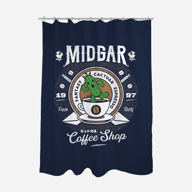 Cactuar Coffee Shop-none polyester shower curtain-Logozaste