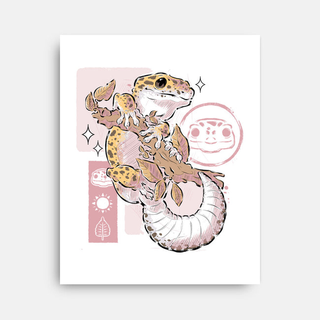 Leopard Gecko-none stretched canvas-xMorfina