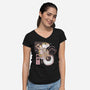 Leopard Gecko-womens v-neck tee-xMorfina