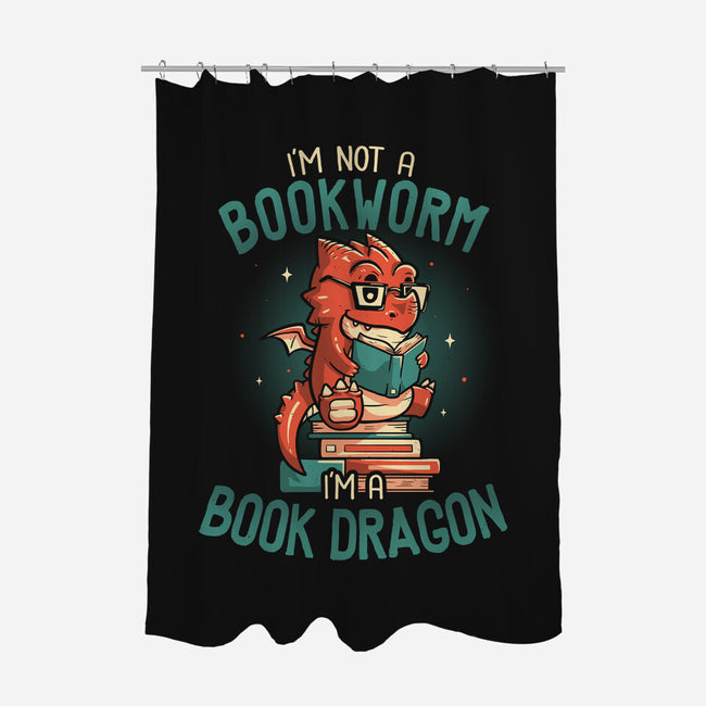 I'm a Book Dragon-none polyester shower curtain-koalastudio