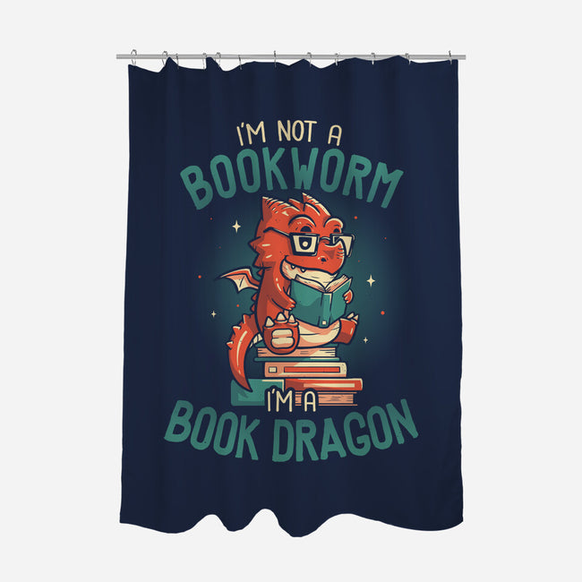 I'm a Book Dragon-none polyester shower curtain-koalastudio