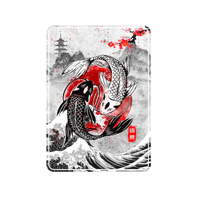 The Koi Fish Yin Yang-none zippered laptop sleeve-RonStudio