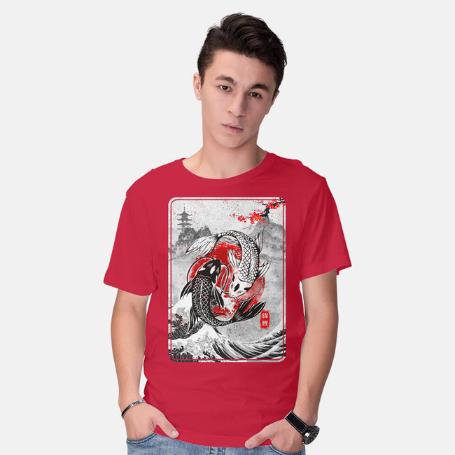The Koi Fish Yin Yang-mens basic tee-RonStudio