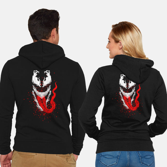 Vicious Alien-unisex zip-up sweatshirt-Damyanoman