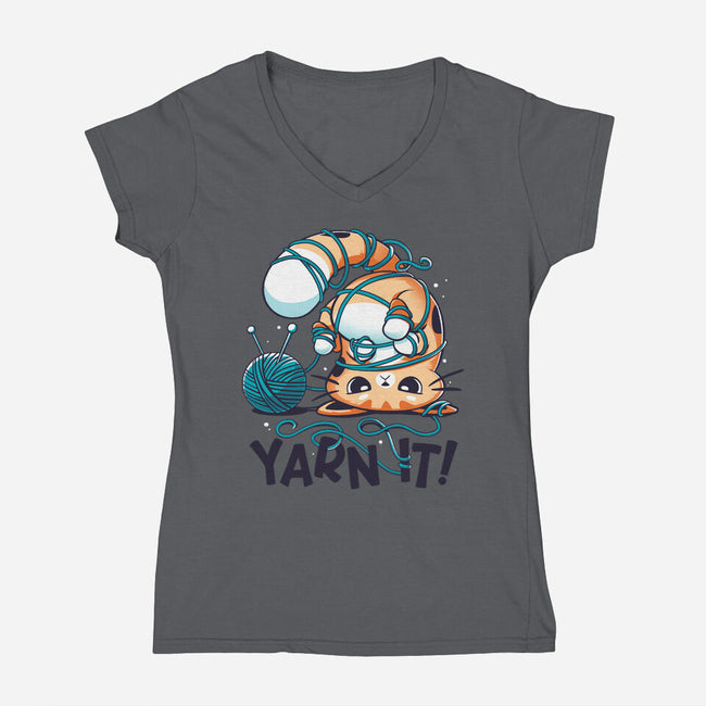 Yarn It-womens v-neck tee-Snouleaf