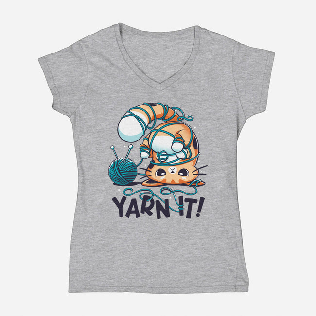 Yarn It-womens v-neck tee-Snouleaf