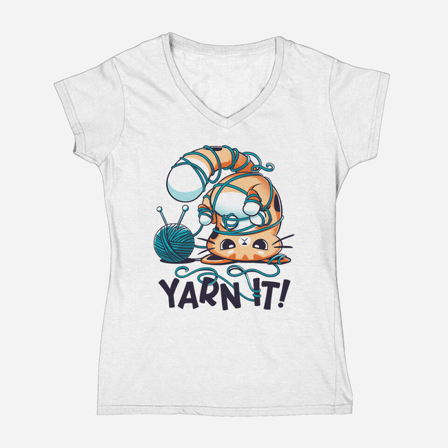 Yarn It-womens v-neck tee-Snouleaf