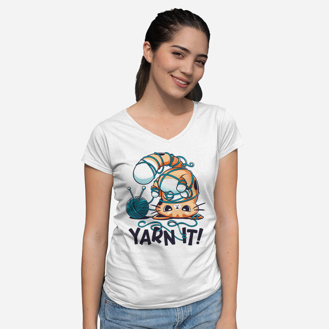 Yarn It-womens v-neck tee-Snouleaf