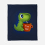 Tea Rex-none fleece blanket-erion_designs