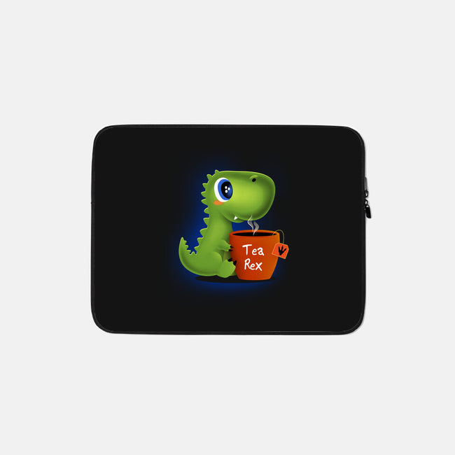 Tea Rex-none zippered laptop sleeve-erion_designs