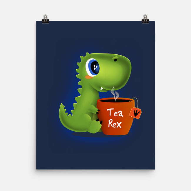 Tea Rex-none matte poster-erion_designs