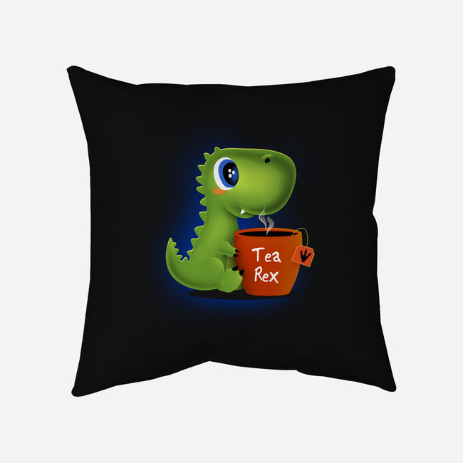 Tea Rex-none removable cover throw pillow-erion_designs