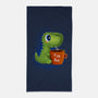 Tea Rex-none beach towel-erion_designs