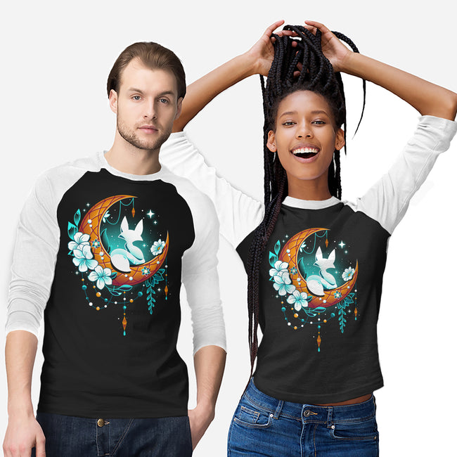 Moonlight Fox-unisex baseball tee-Snouleaf