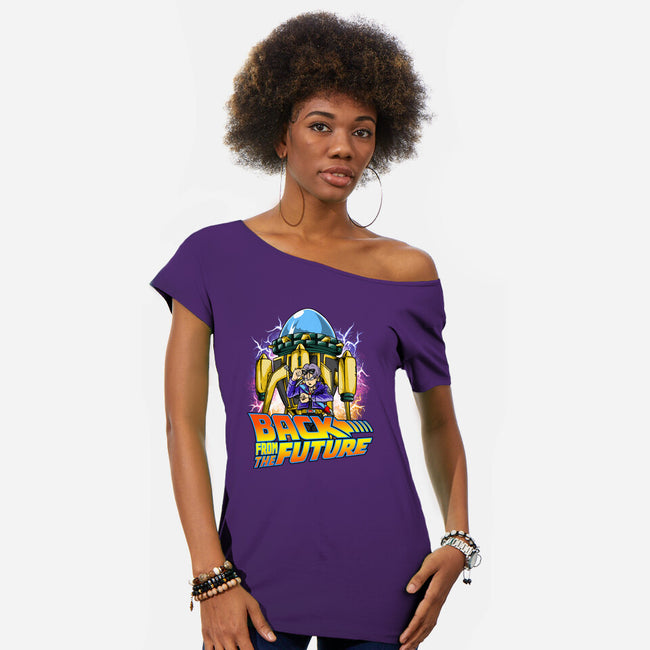 Back From The Future-womens off shoulder tee-joerawks