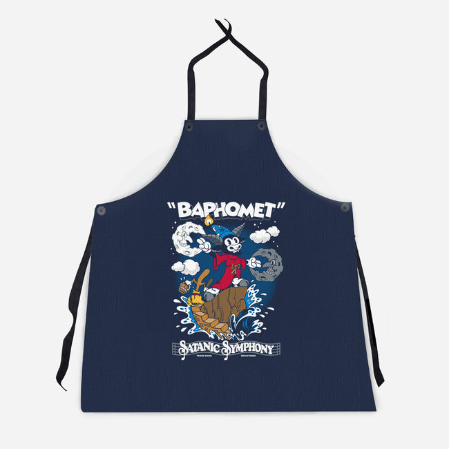 Baphomet Sorcerer-unisex kitchen apron-Nemons