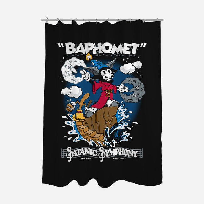 Baphomet Sorcerer-none polyester shower curtain-Nemons